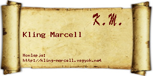 Kling Marcell névjegykártya