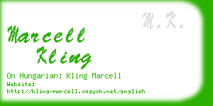 marcell kling business card